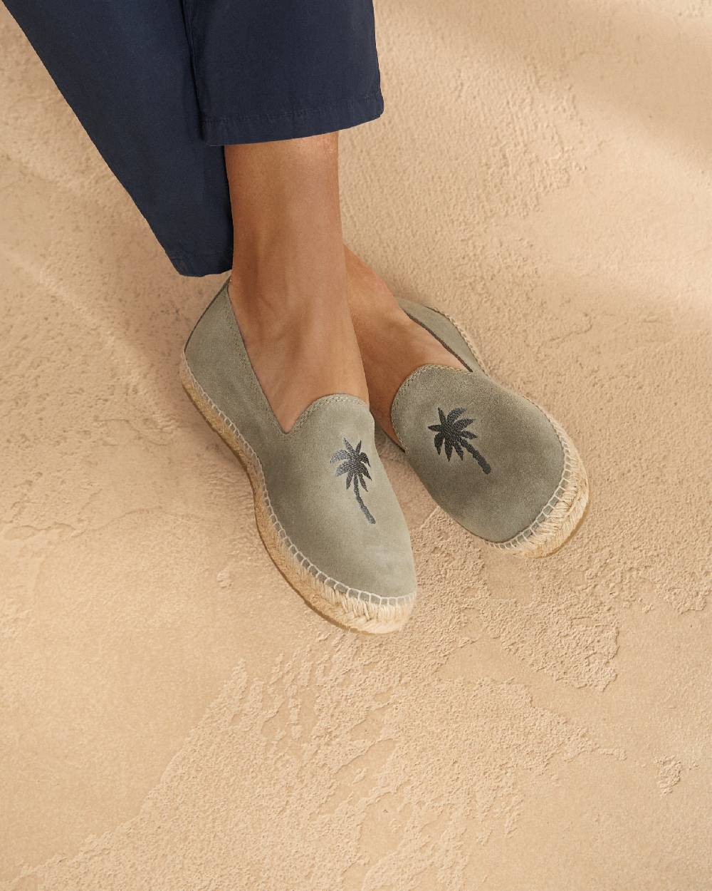 Manebí Espadrillas - Palm Springs - Verde Militare E Palmo In Carbonio