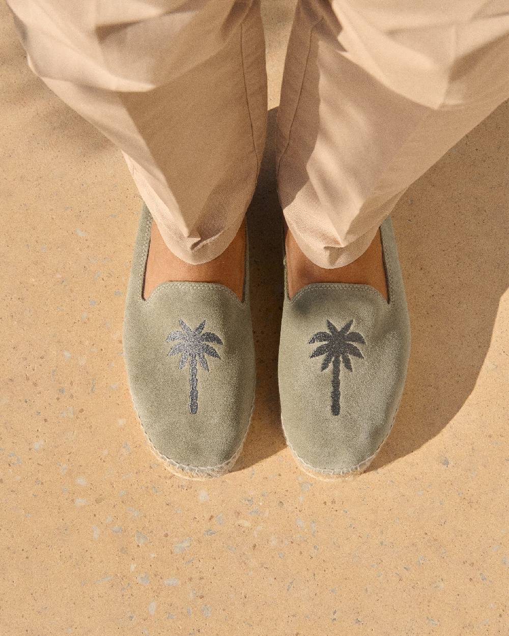 Manebí Espadrillas - Palm Springs - Verde militare e palmo in carbonio