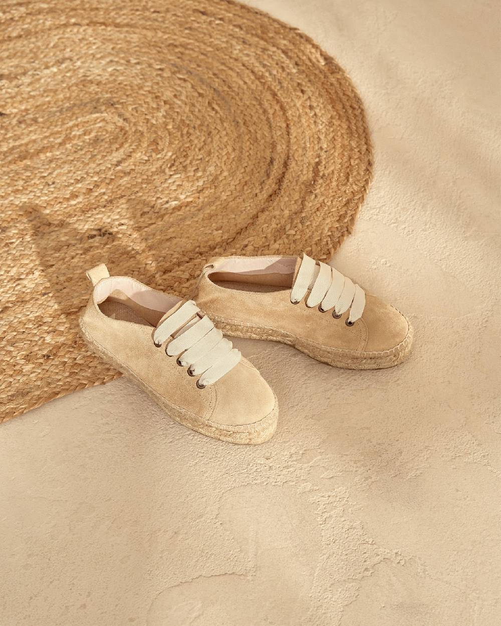 Manebí Espadrillas Stringate - Hamptons - Beige Champagne
