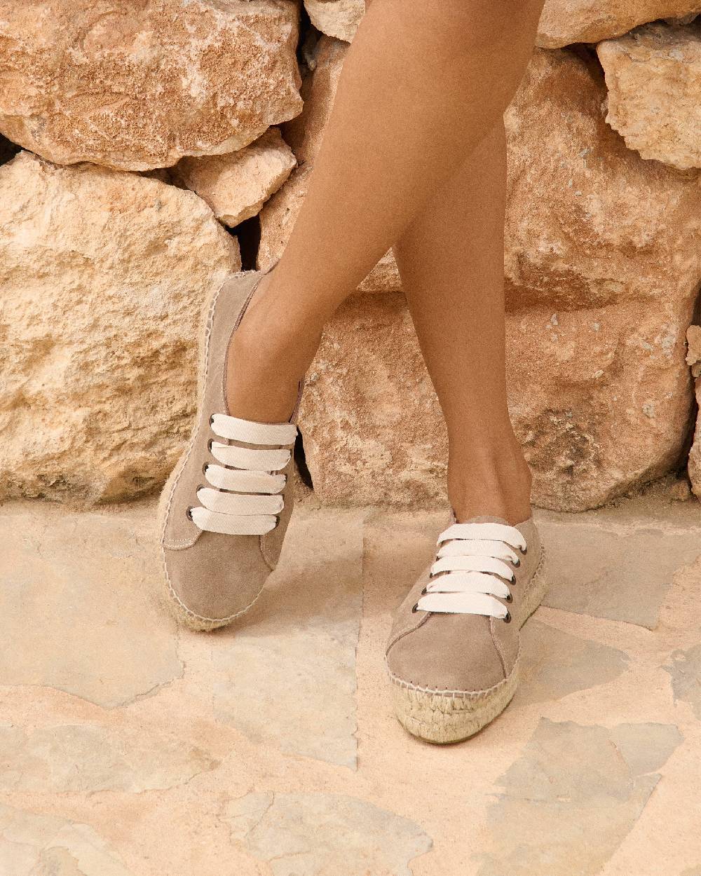 Manebí Espadrillas Stringate - Hamptons - Vintage Taupe