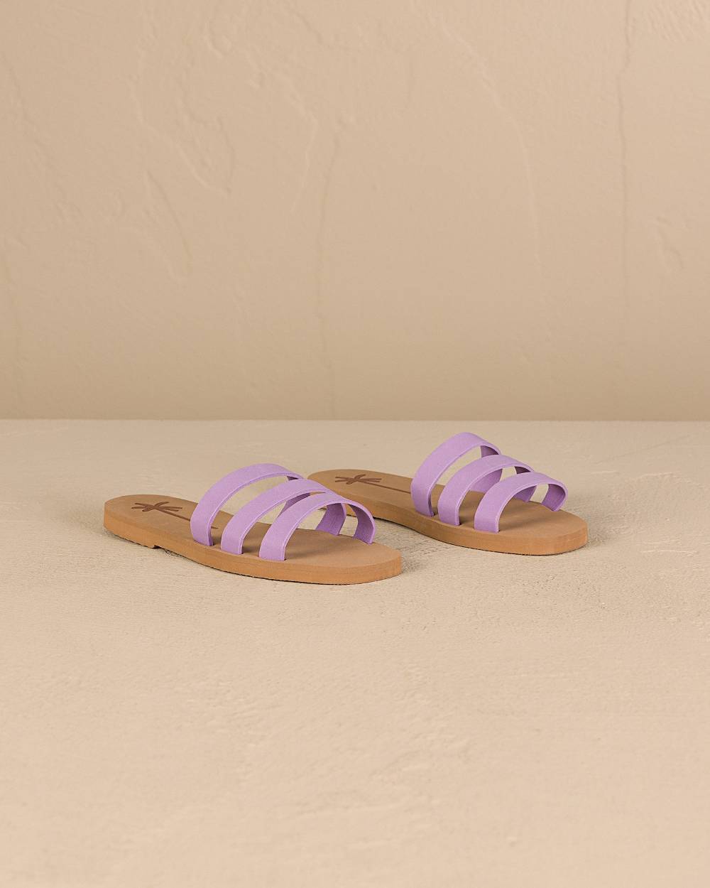 Manebí Eva Three Bands|Swim Sandals - Wisteria Lilac \u0026 Cuero