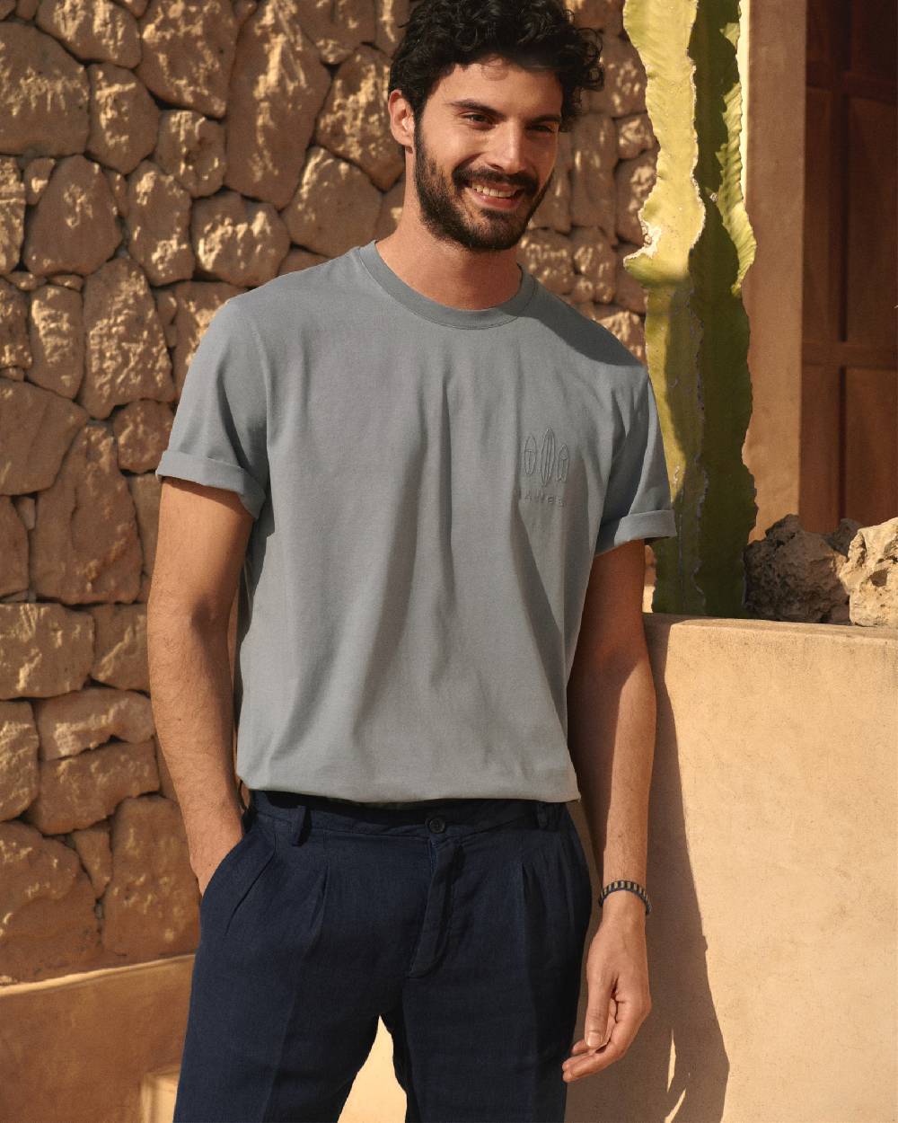 Manebí Jersey L. A. T-Shirt - Embroidered Mud And Matching Surf Logo