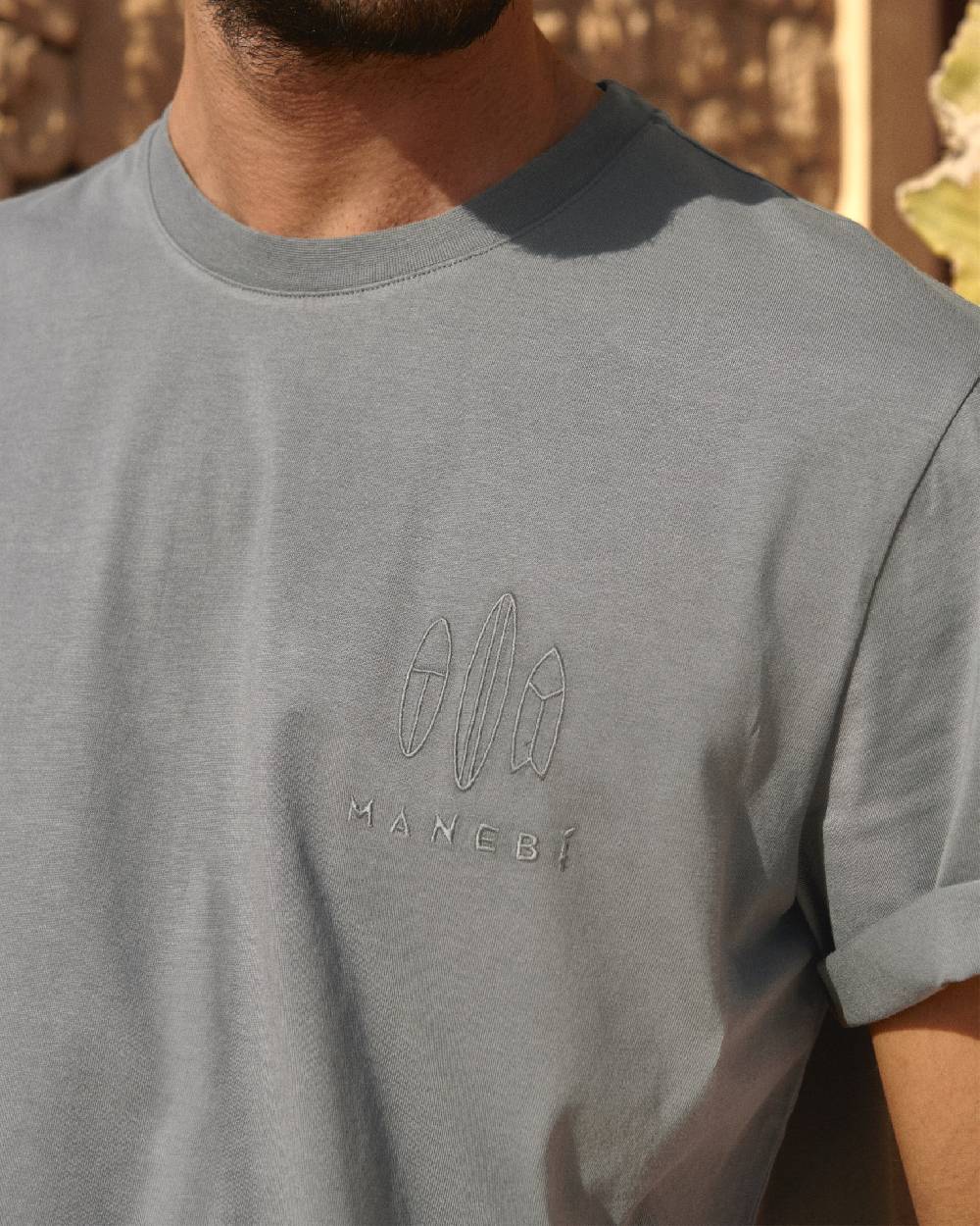 Manebí Jersey L. A. T-Shirt - Embroidered Mud And Matching Surf Logo