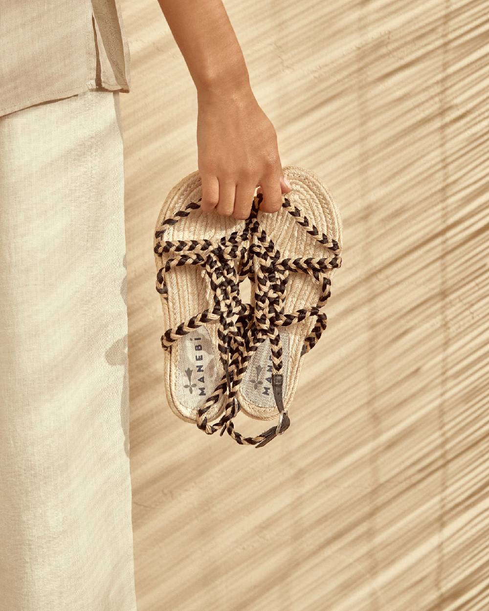Manebí Jute Tie-Up Rope Sandals - Yucatán Natural Tie-Up