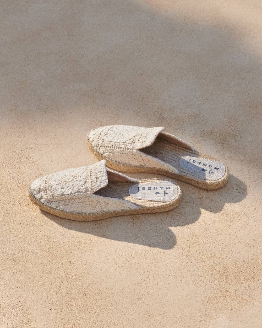 Manebí Cotton Crochet Mules - Yucatán Natural