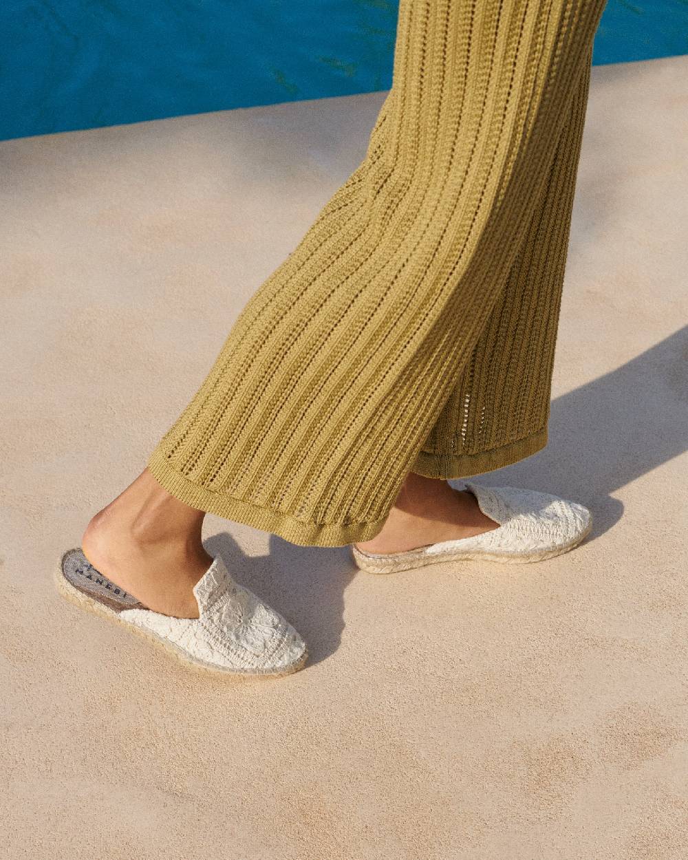 Manebí Cotton Crochet Mules - Yucatán Natural