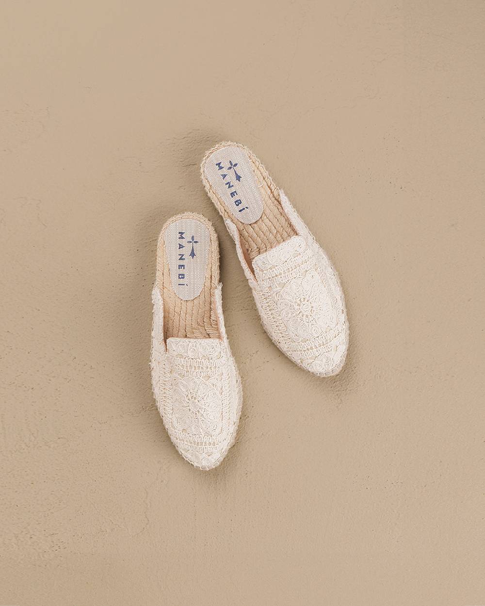 Manebí Cotton Crochet Mules - Yucatán Natural