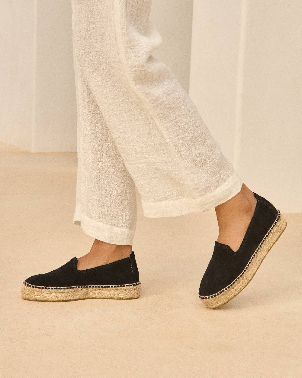 Manebí Espadrillas Doppia Suola - Hamptons - Nere
