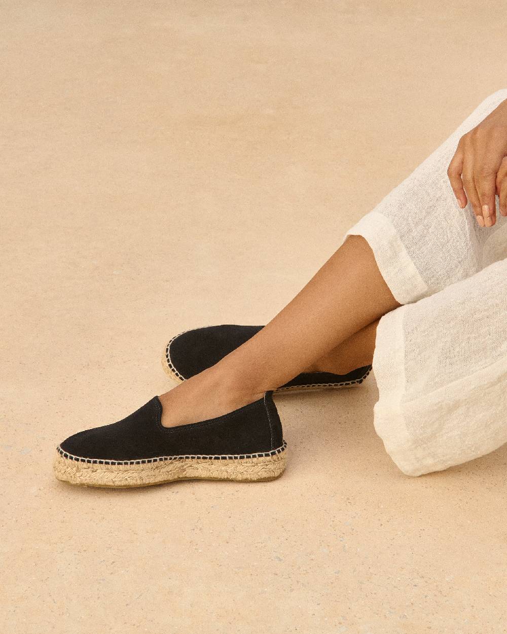 Manebí Espadrillas Doppia Suola - Hamptons - Nere