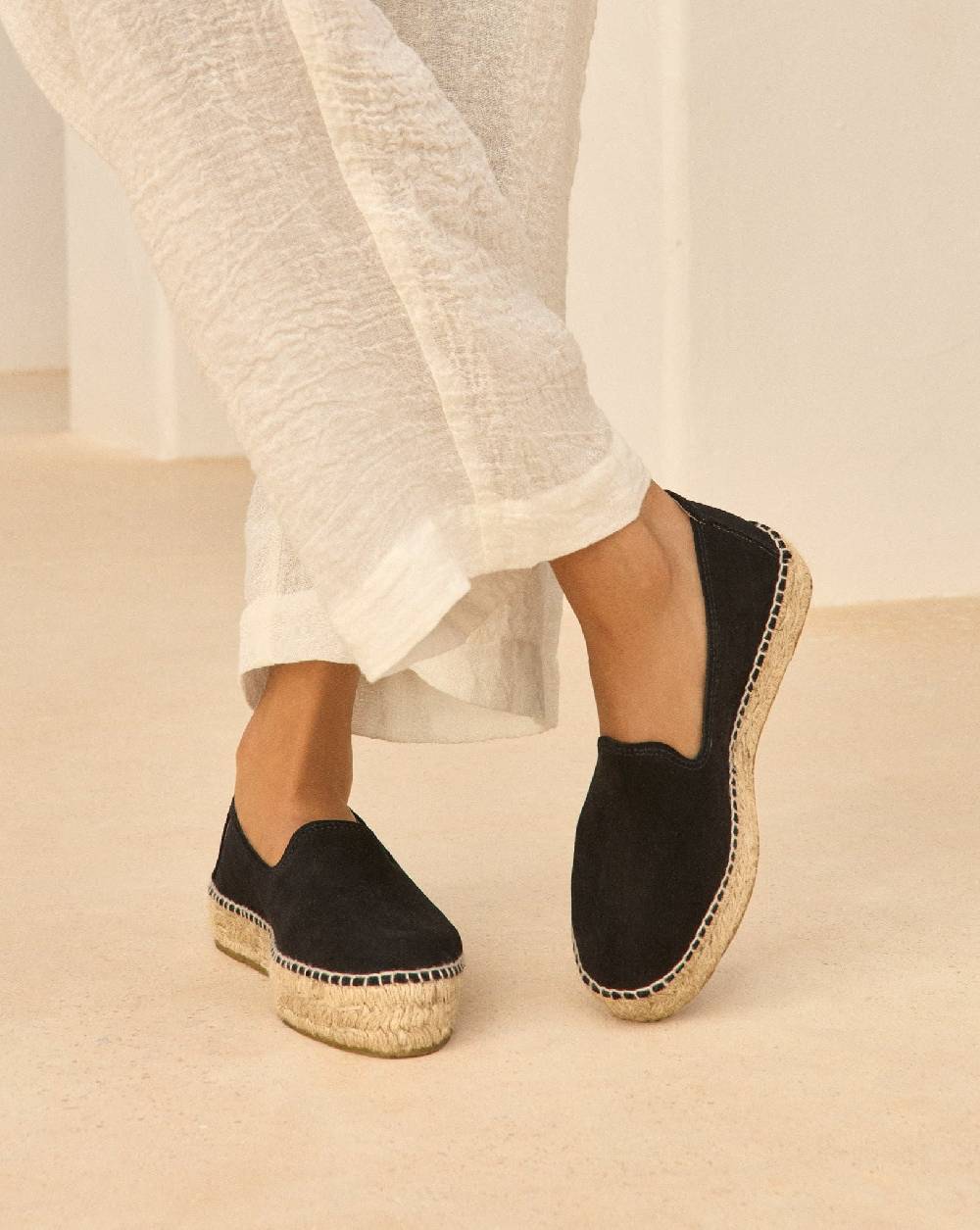Manebí Espadrillas Doppia Suola - Hamptons - Nere