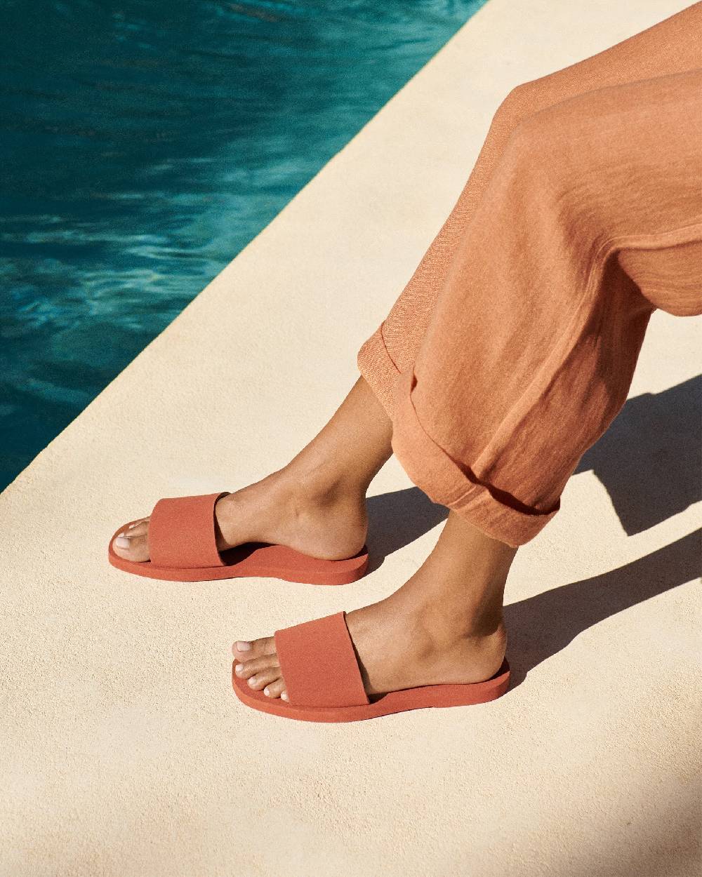 Manebí Eva Slide|Swim Sandals - Terracotta