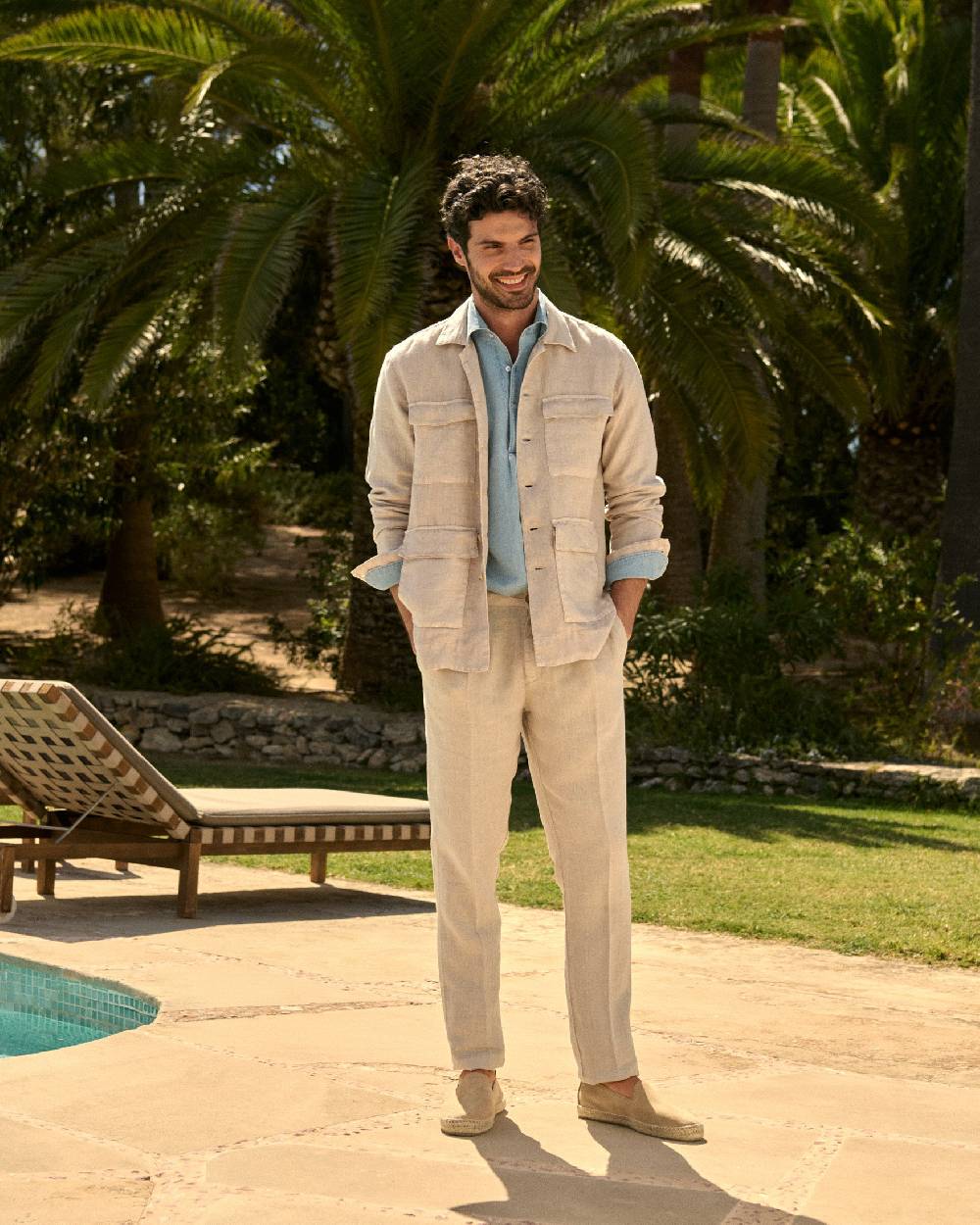 Manebí Irish Linen Savana Jacket - Kaki Beige