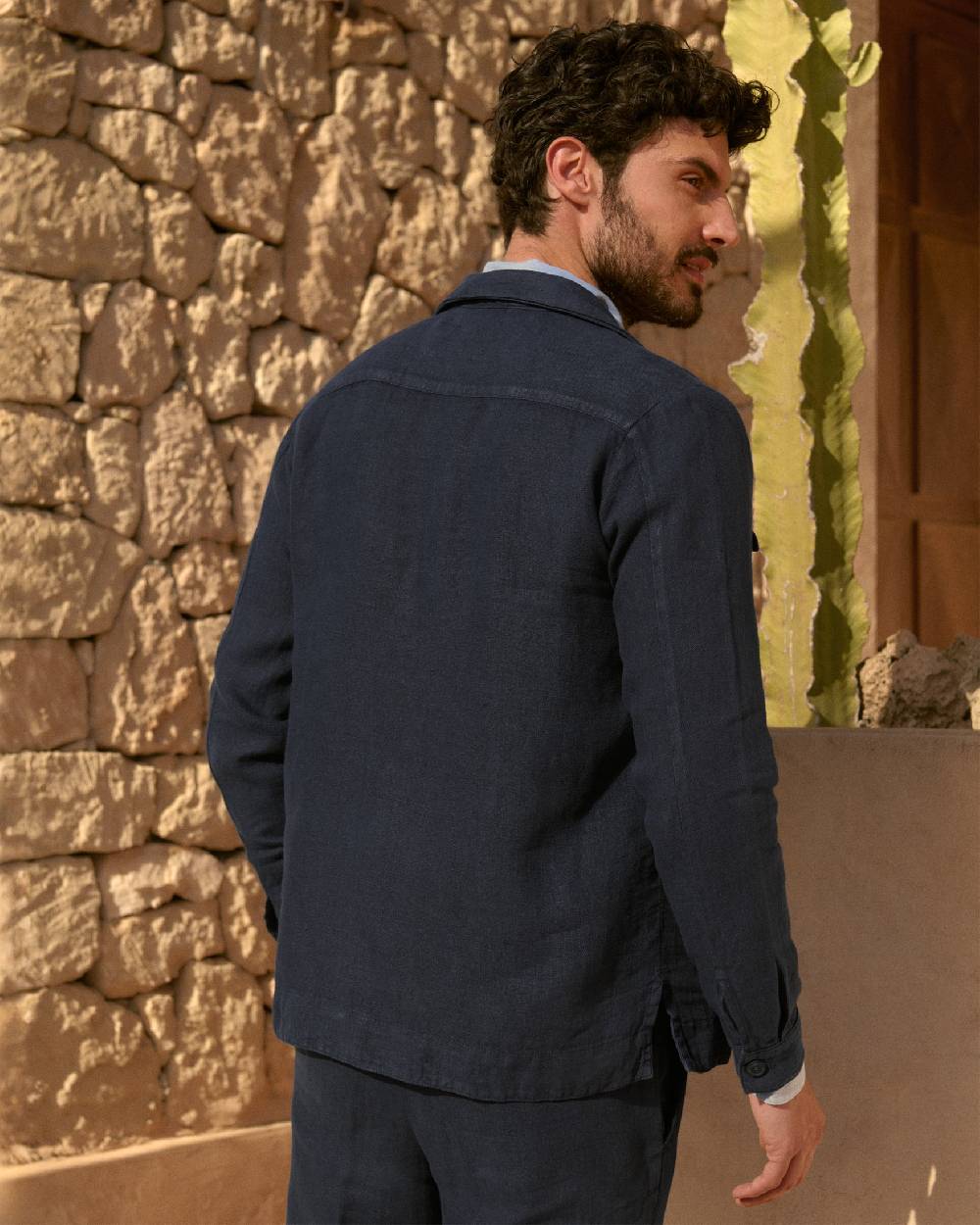 Manebí Irish Linen Savana Jacket - Night Blue