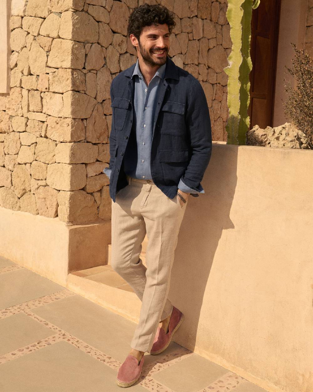 Manebí Irish Linen Savana Jacket - Night Blue