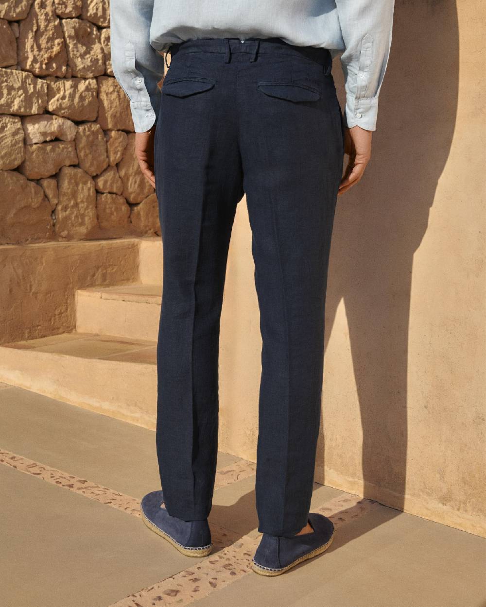 Manebí Irish Linen Savana Trousers - Night Blue