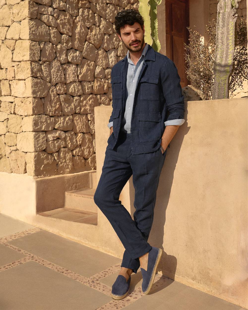 Manebí Irish Linen Savana Trousers - Night Blue