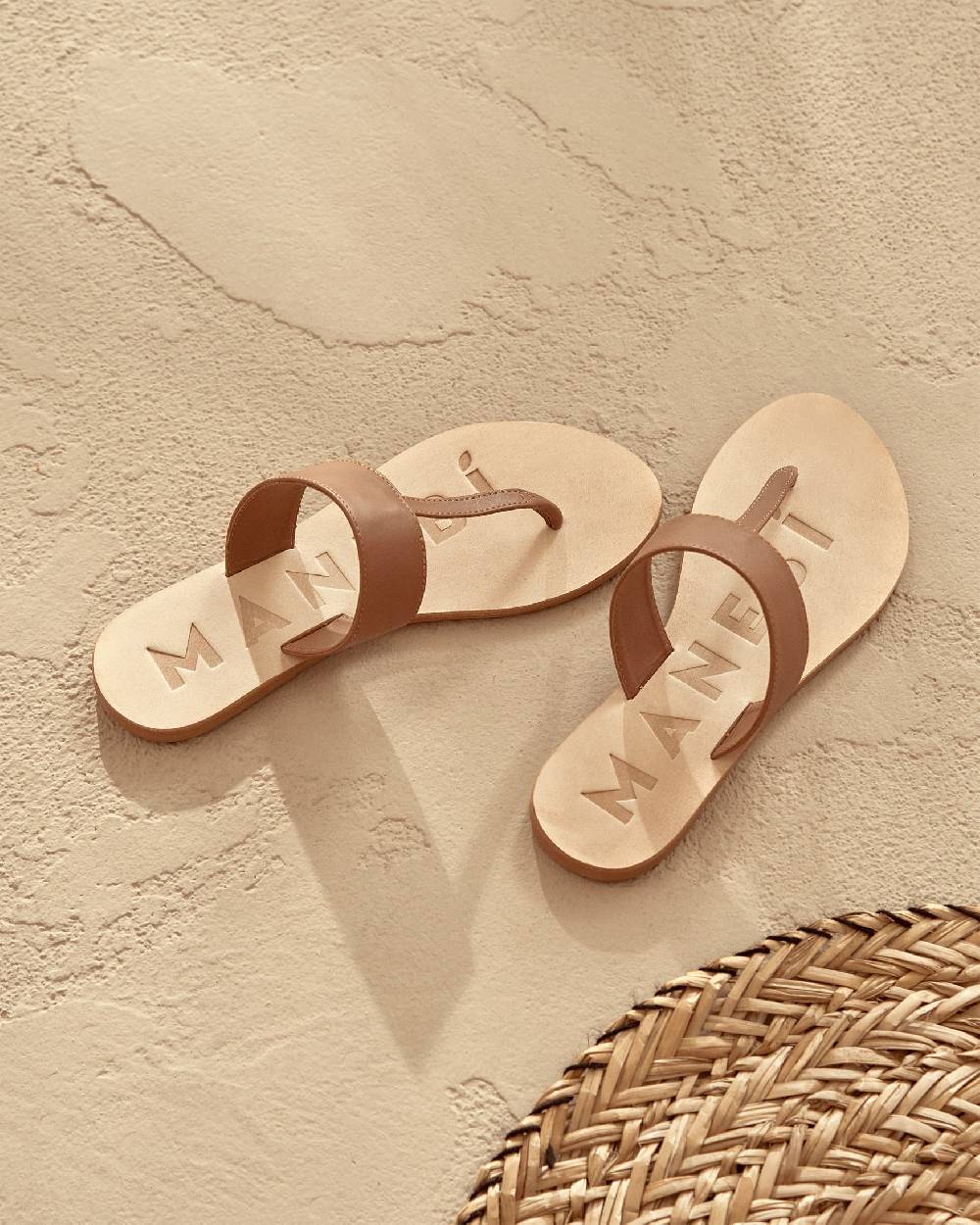 Manebí Leather Sandals - Canyon Tan Thongs