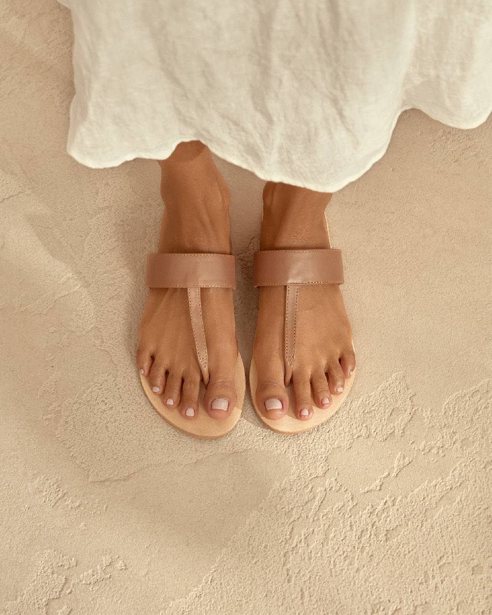 Manebí Leather Sandals - Canyon Tan Thongs