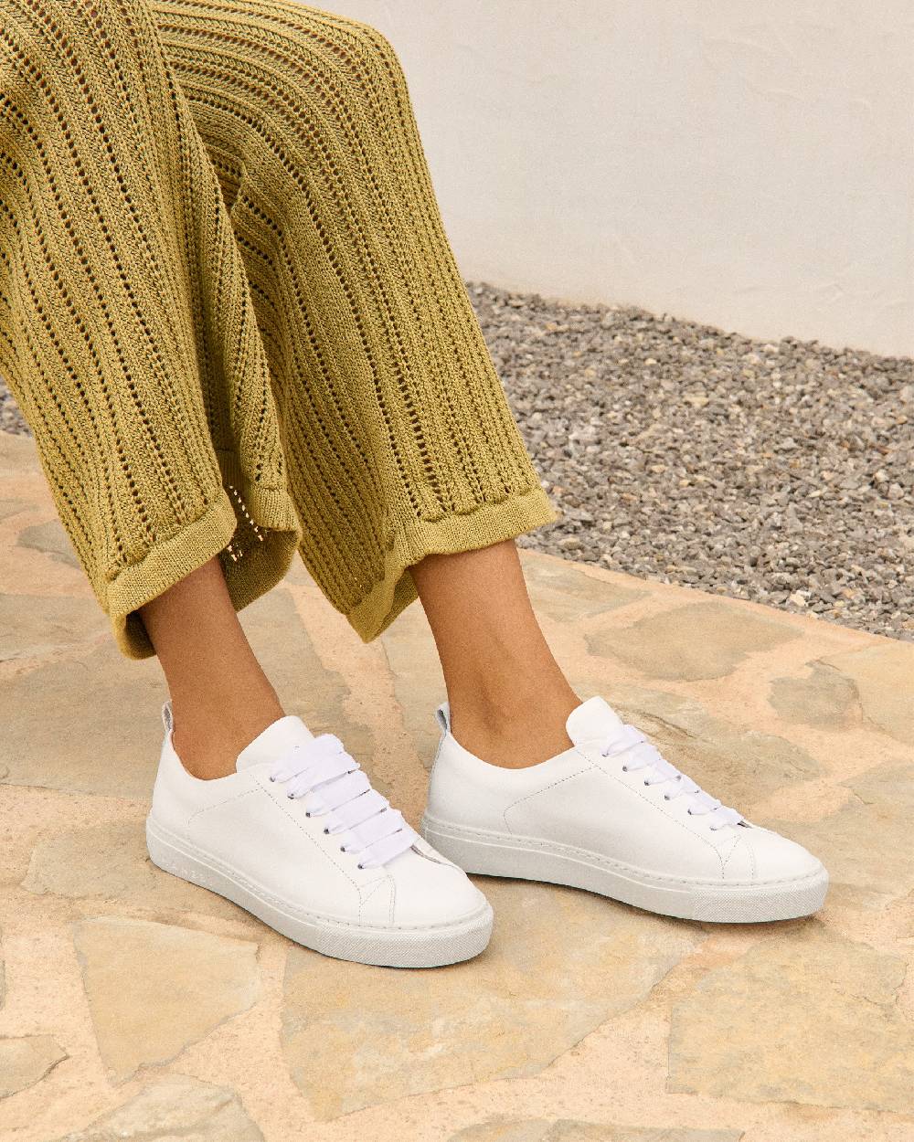 Manebí Leather Sneakers - Canyon Off White