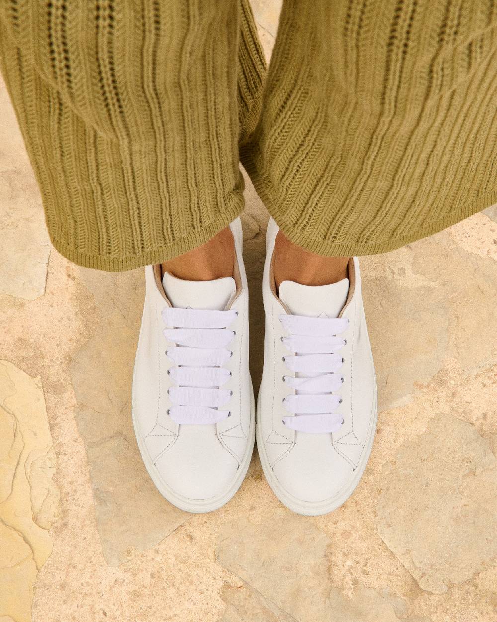 Manebí Leather Sneakers - Canyon Off White