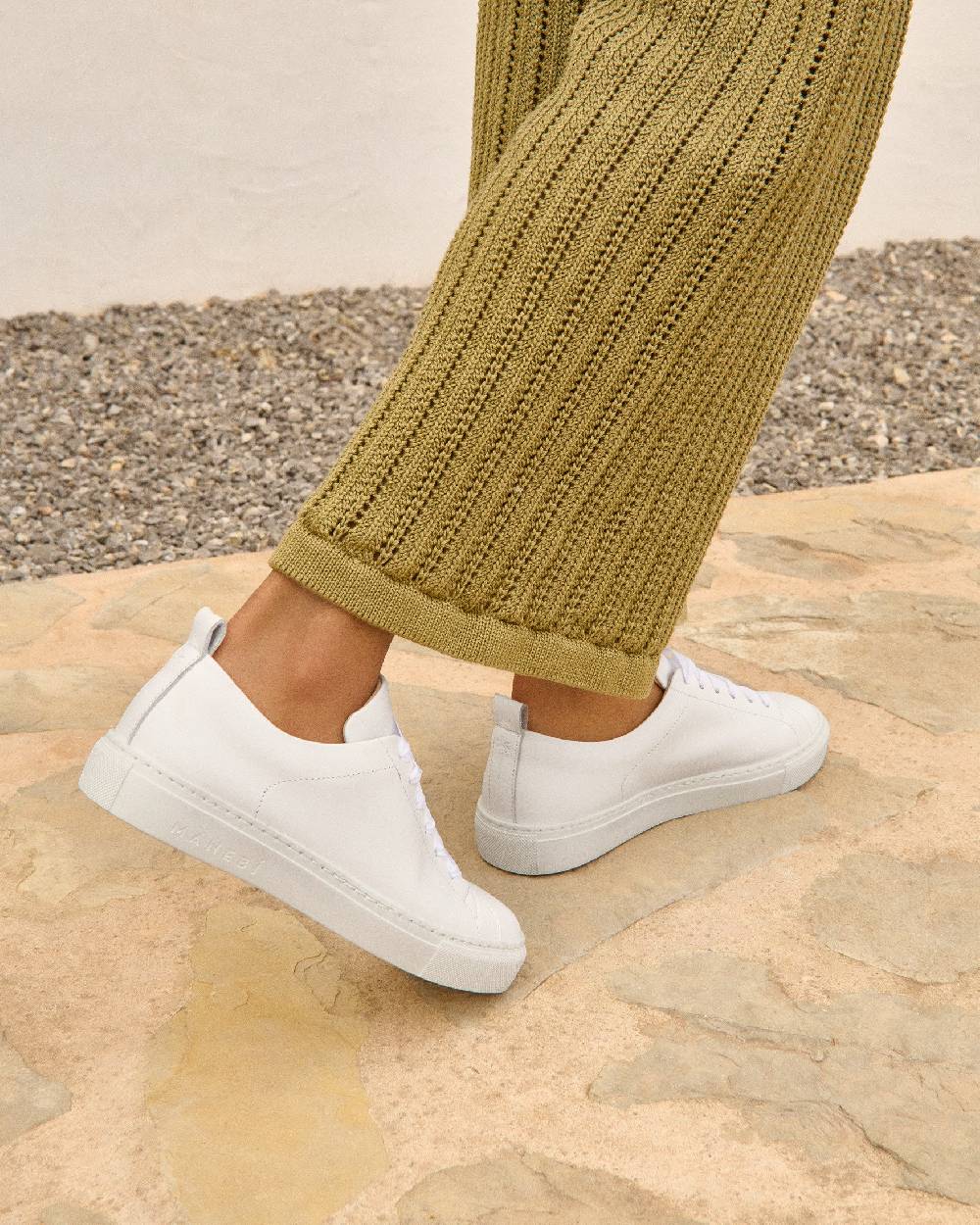 Manebí Leather Sneakers - Canyon Off White