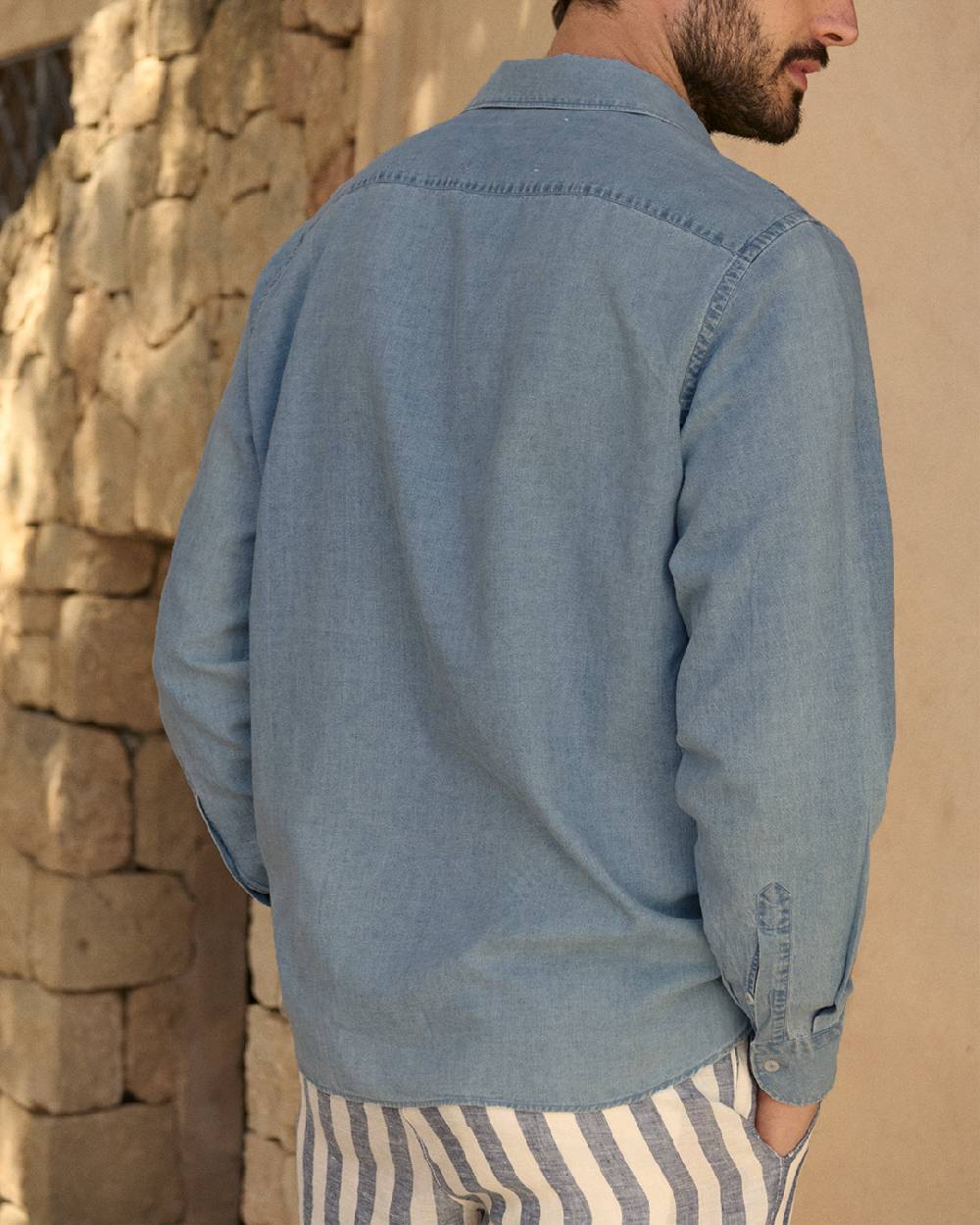 Manebí Lenim: Linen Denim|Panama Shirt