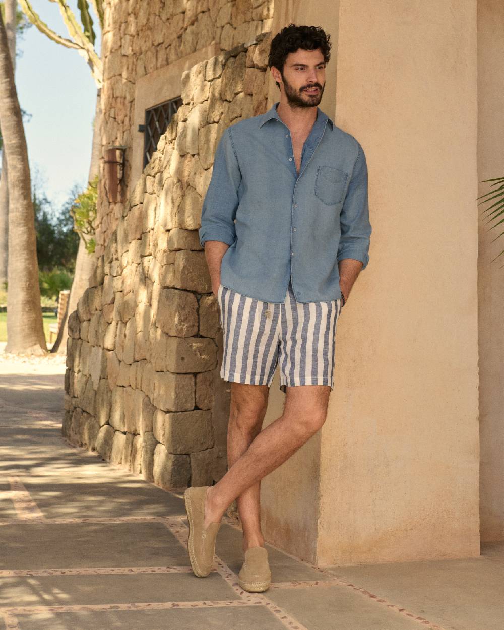 Manebí Lenim: Linen Denim|Panama Shirt