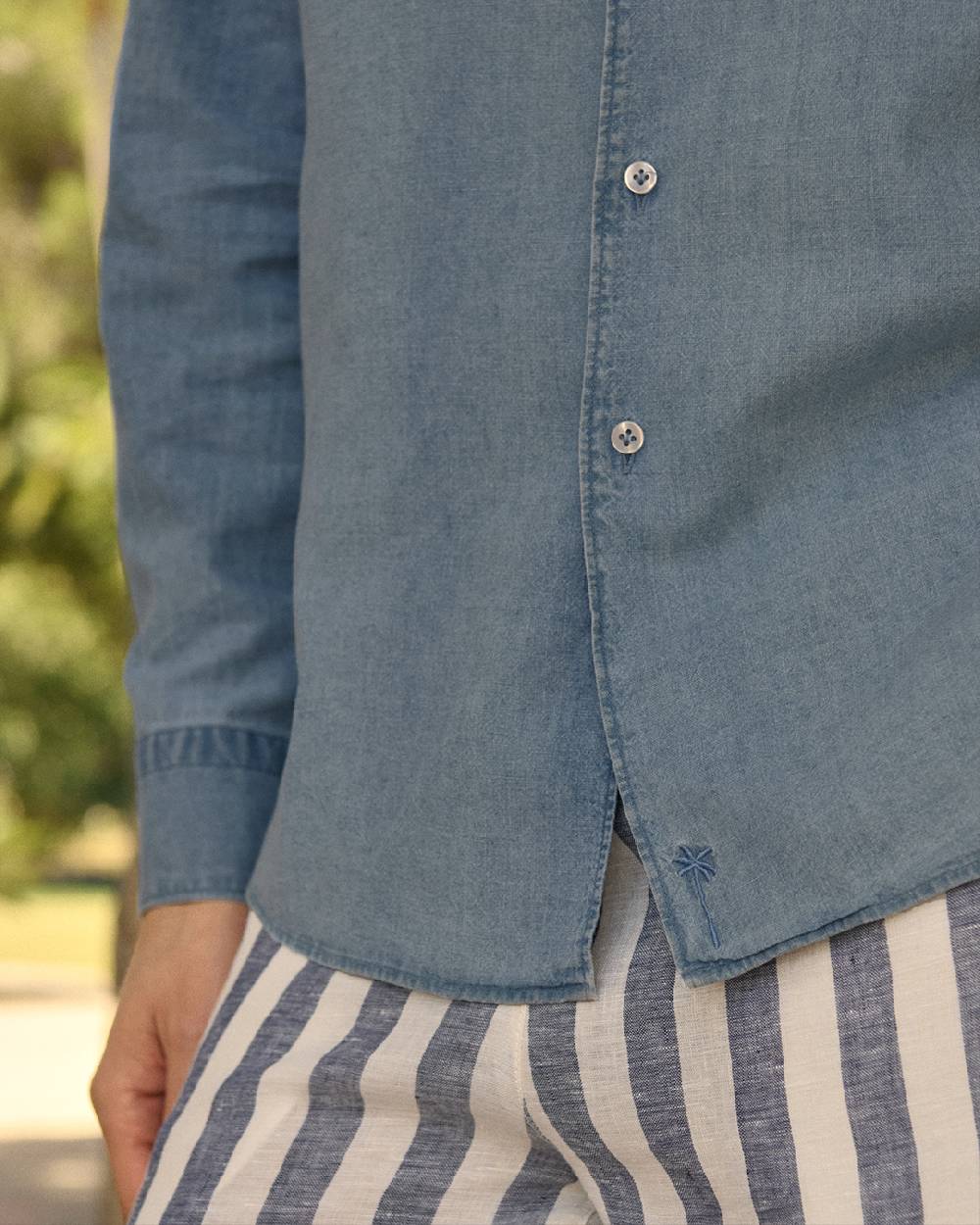 Manebí Lenim: Linen Denim|Panama Shirt