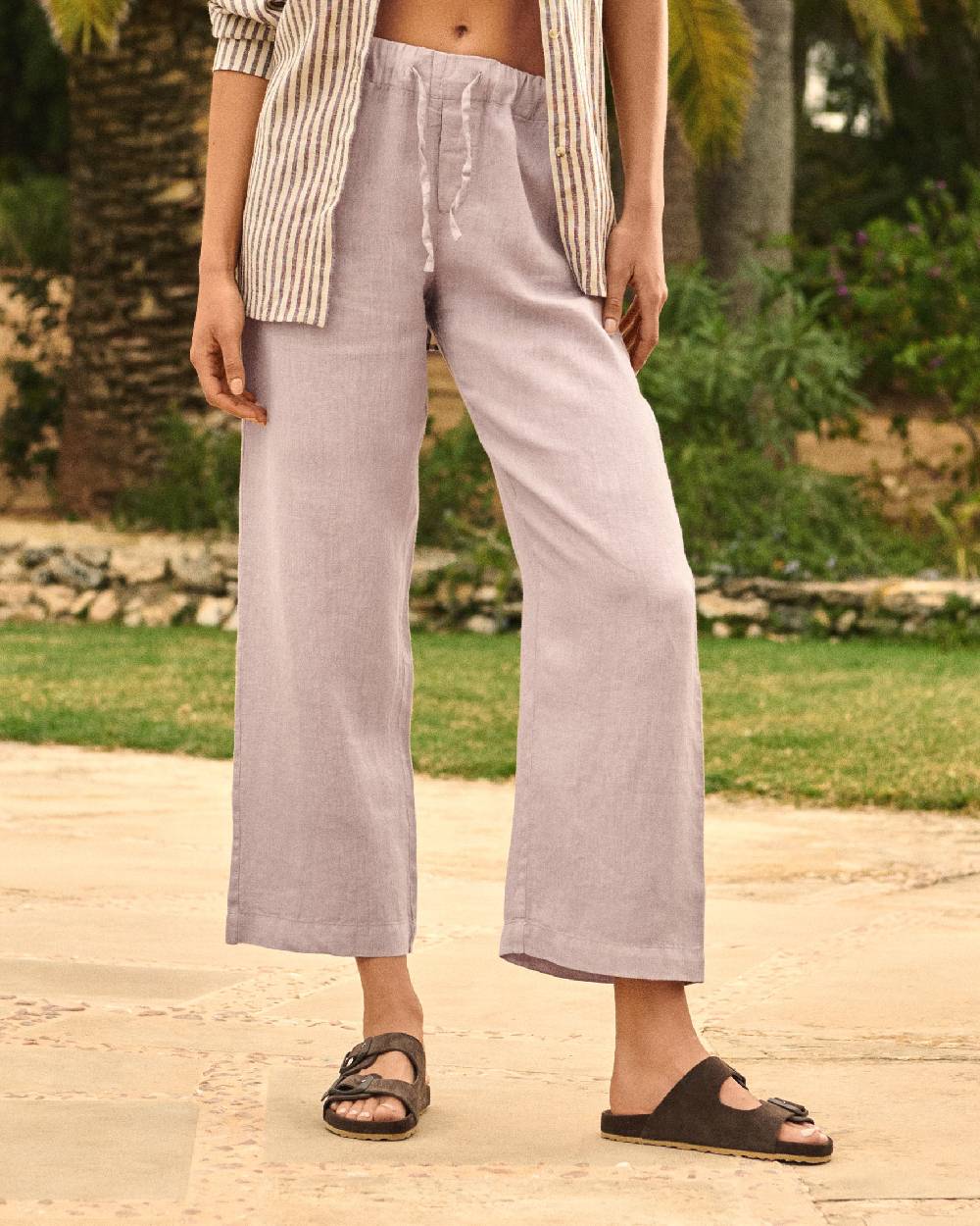 Manebí Linen Belem Trousers - Iris