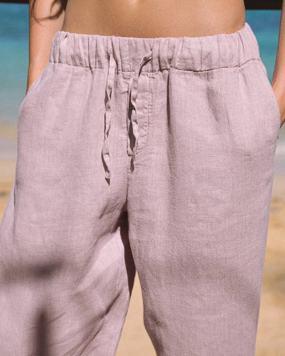 Manebí Linen Belem Trousers - Iris