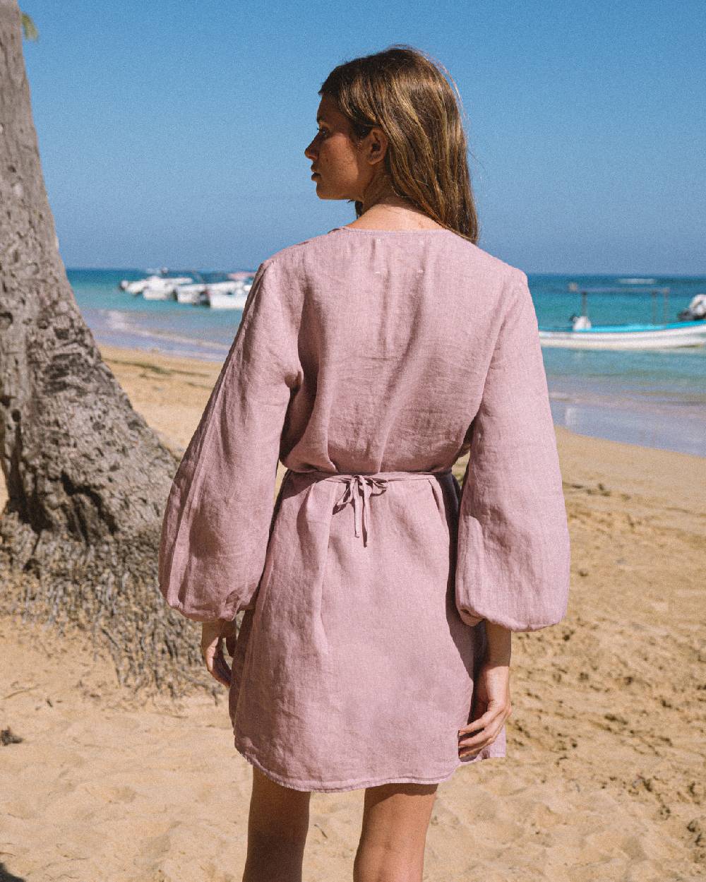 Manebí Linen Caracas Dress - Iris