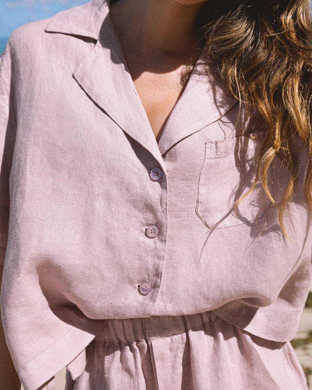 Manebí Linen Cumana Shirt - Iris