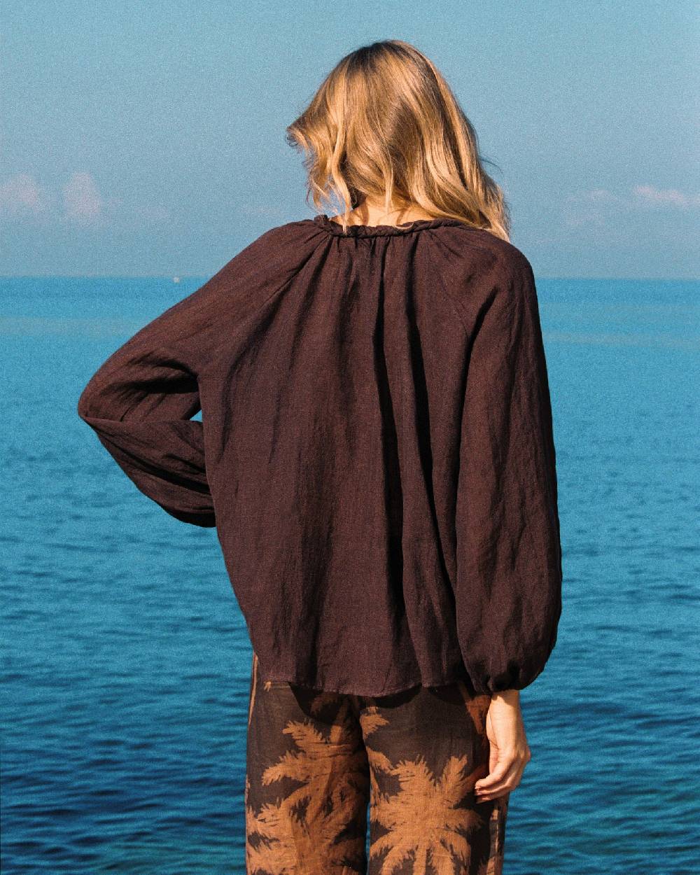 Manebí Linen Gauze Mykonos Shirt - Cocoa