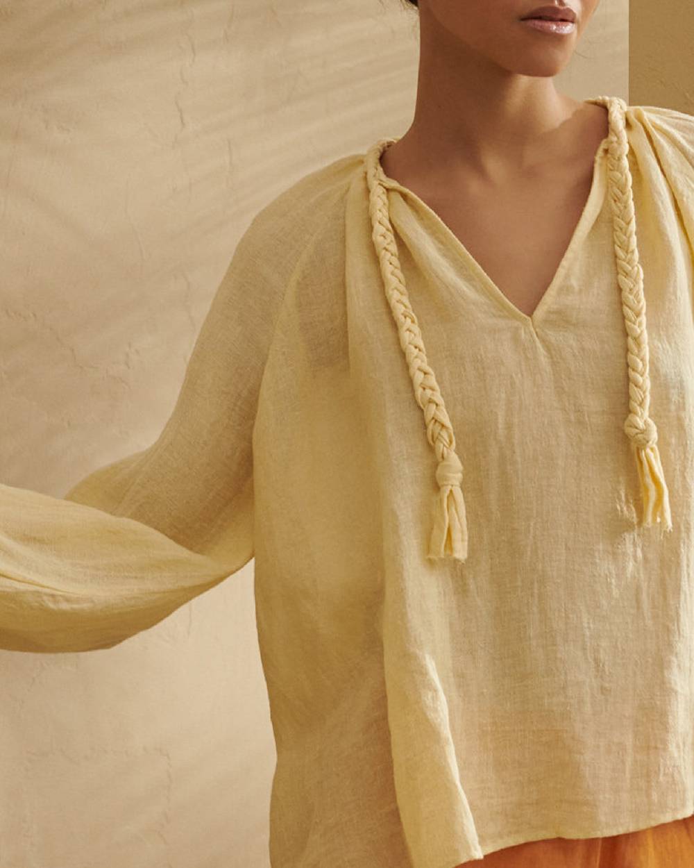 Manebí Linen Gauze Mykonos Shirt - Inca Cream