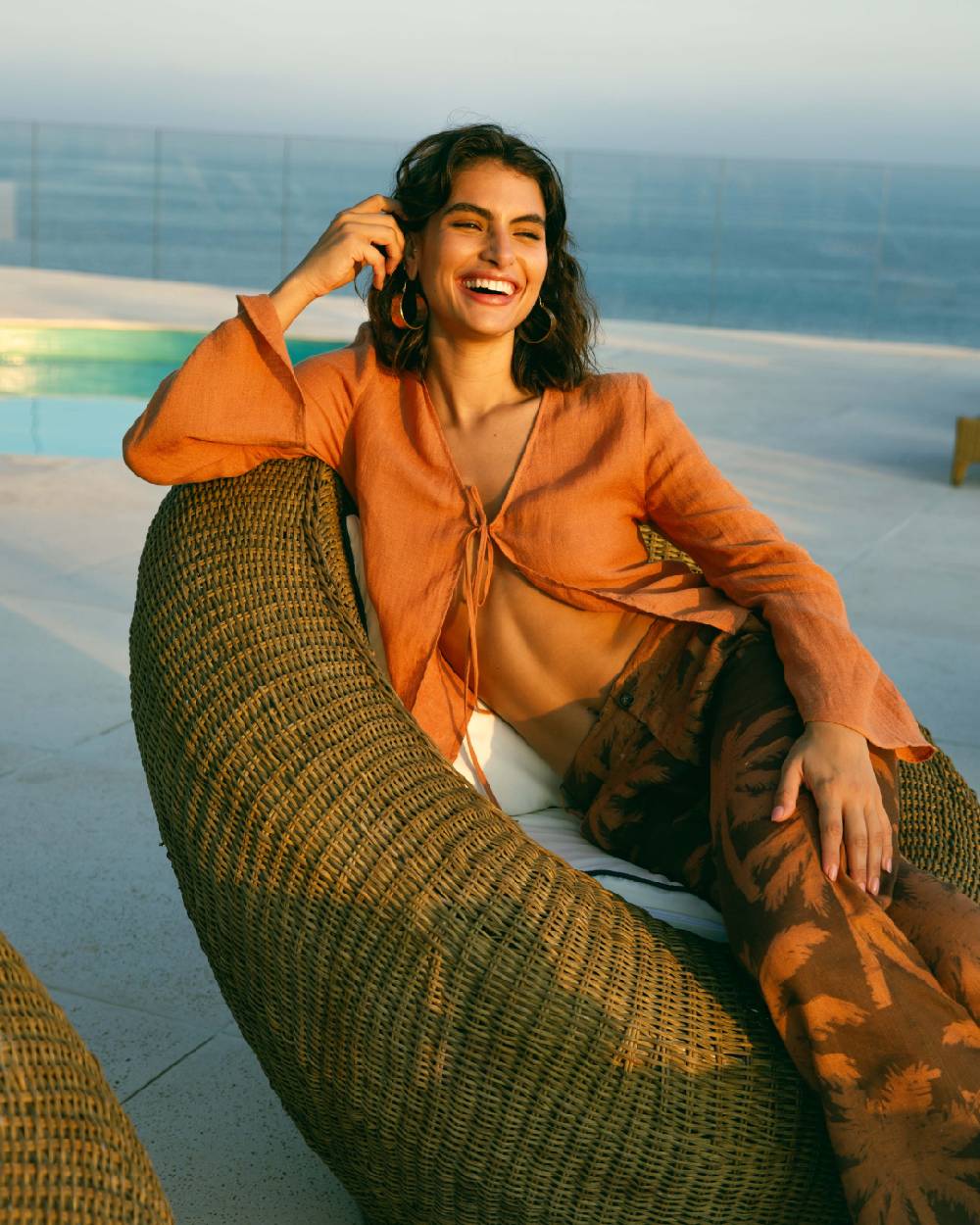 Manebí Linen Gauze Santander Top - Sunbaked