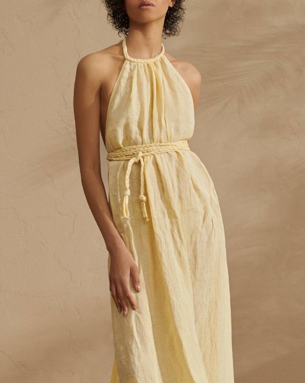 Manebí Linen Gauze Tulum Dress - Inca Cream