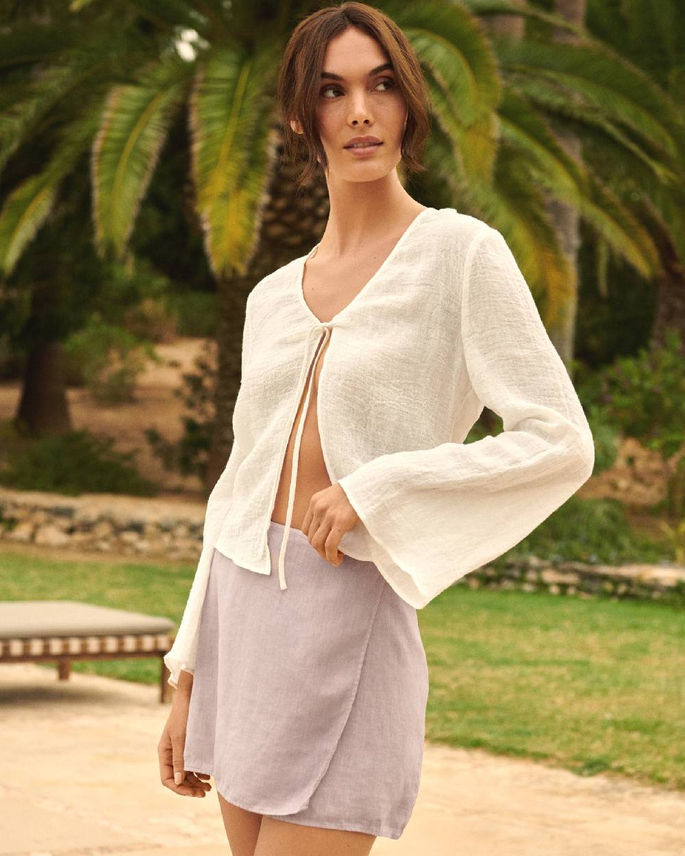 Manebí Linen Posadas Skirt - Iris