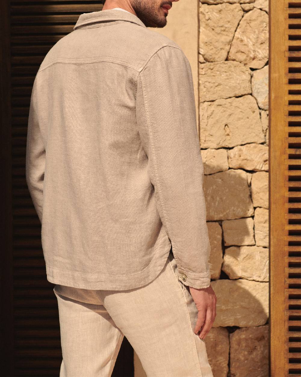 Manebí Linen Sahara Over Jacket - Kaki Beige