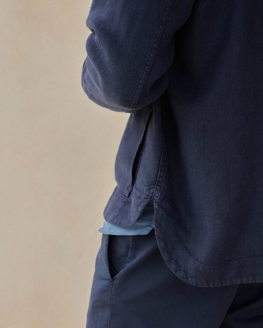 Manebí Linen Sahara Over Jacket - Night Blue