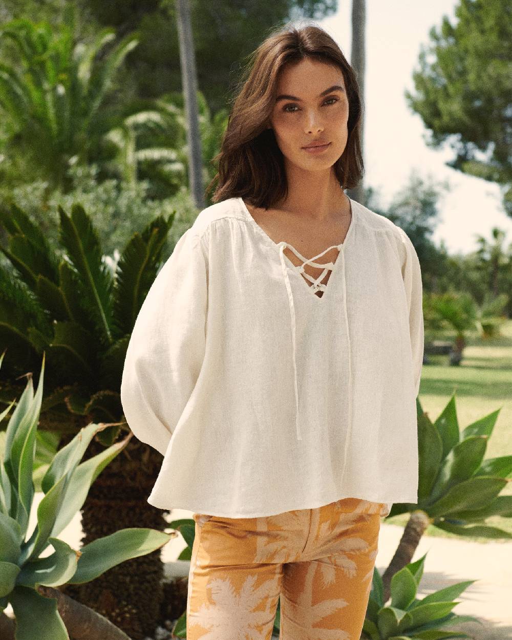 Manebí Linen Varadero Shirt - Eggnog