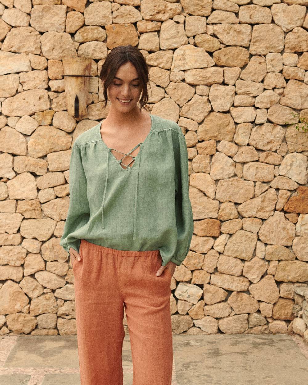 Manebí Linen Varadero Shirt - Mineral Green
