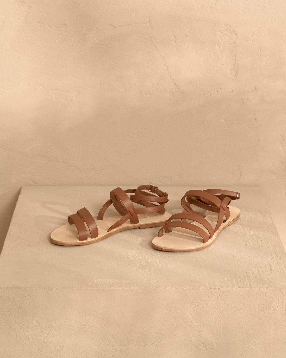 Manebí Mika Leather Sandals - Gladiator Tan