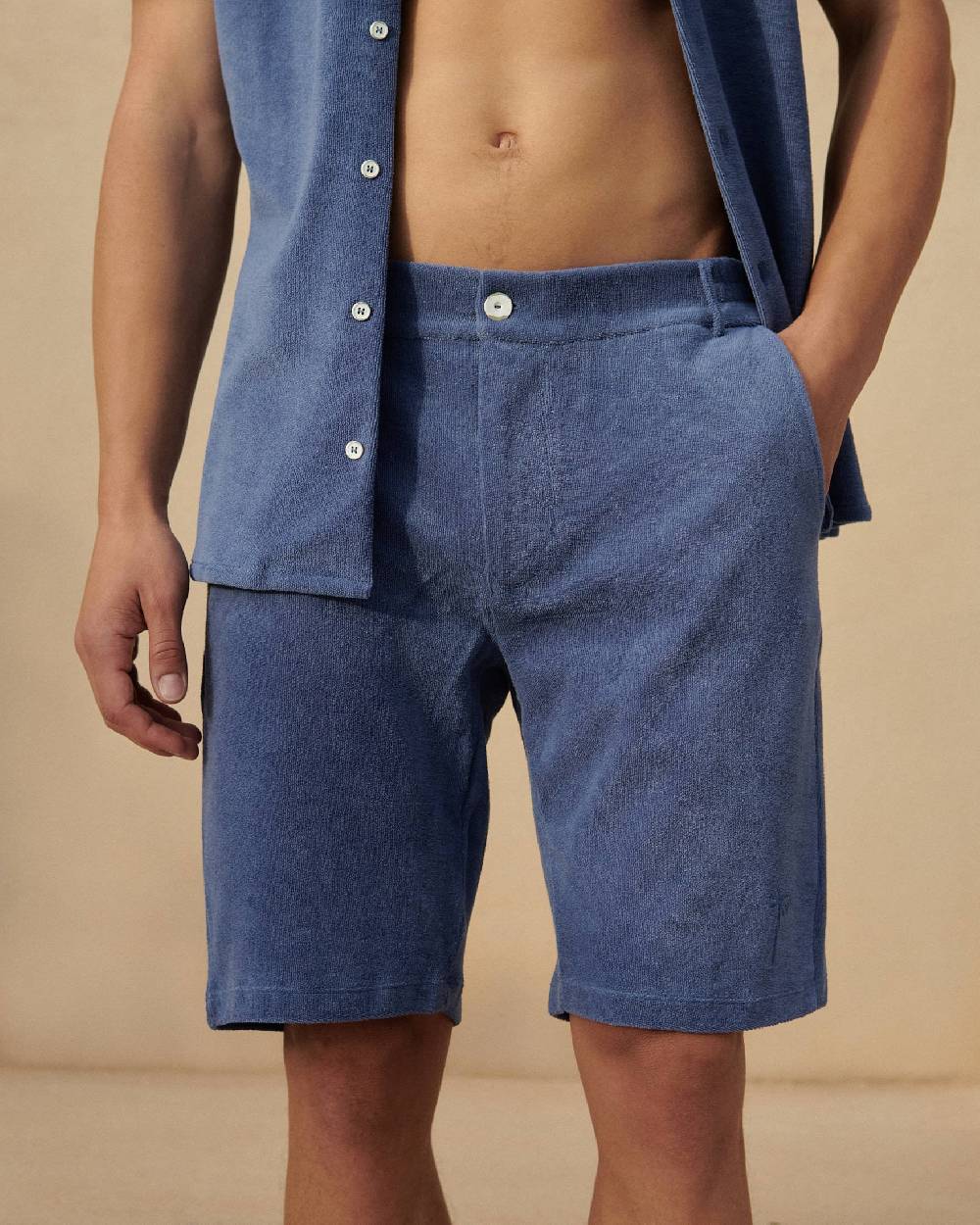 Manebí Organic Terry Cotton Vincenzo Shorts - Navy