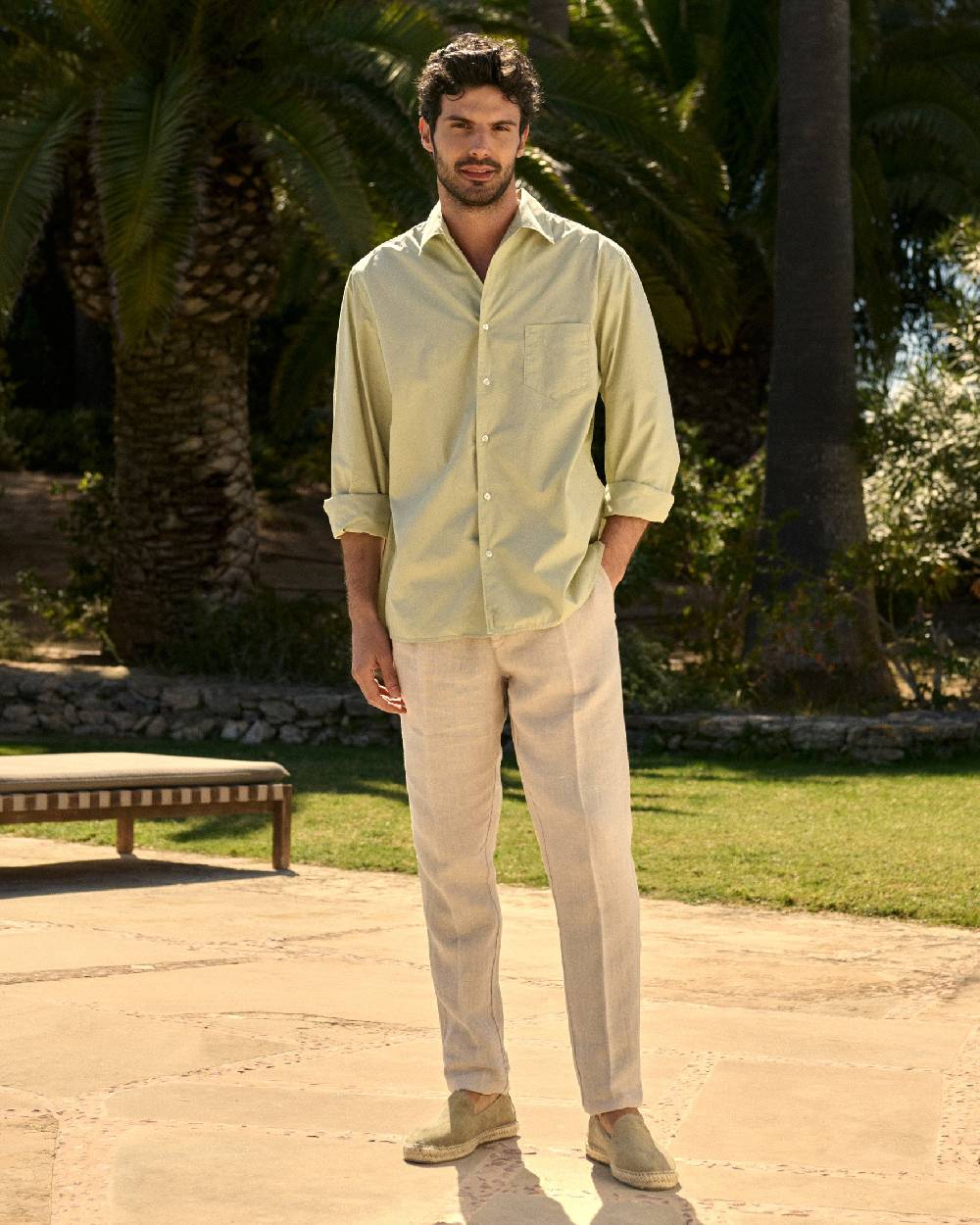 Manebí Poplin Panama Shirt - Light Green