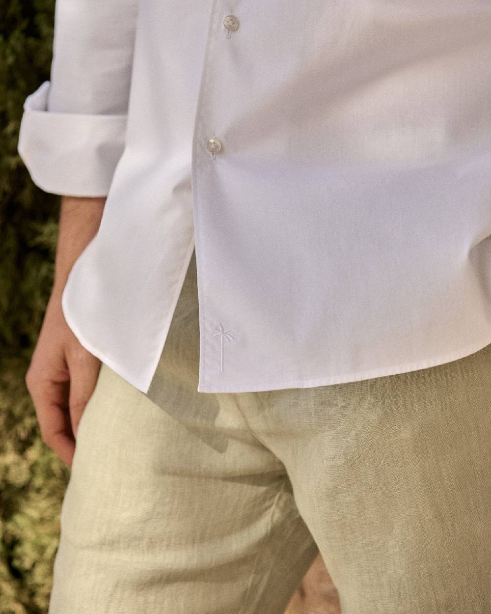 Manebí Poplin Panama Shirt - Off White