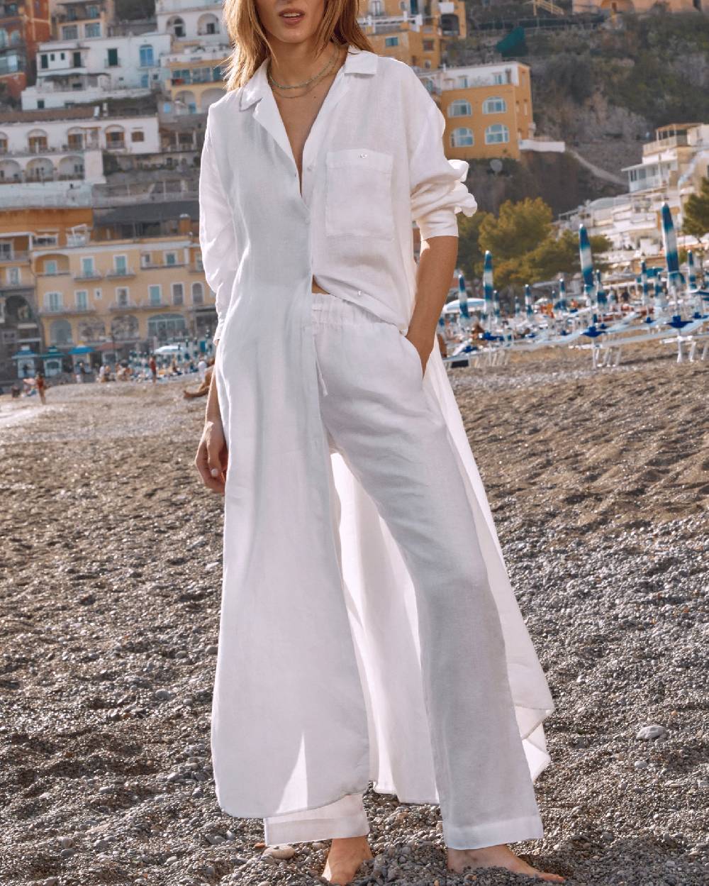 Manebí Portofino Dress - Linen - Off White