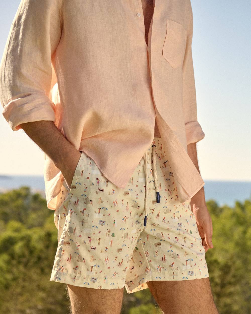 Manebí Printed Swim Shorts - Kids At The Beach