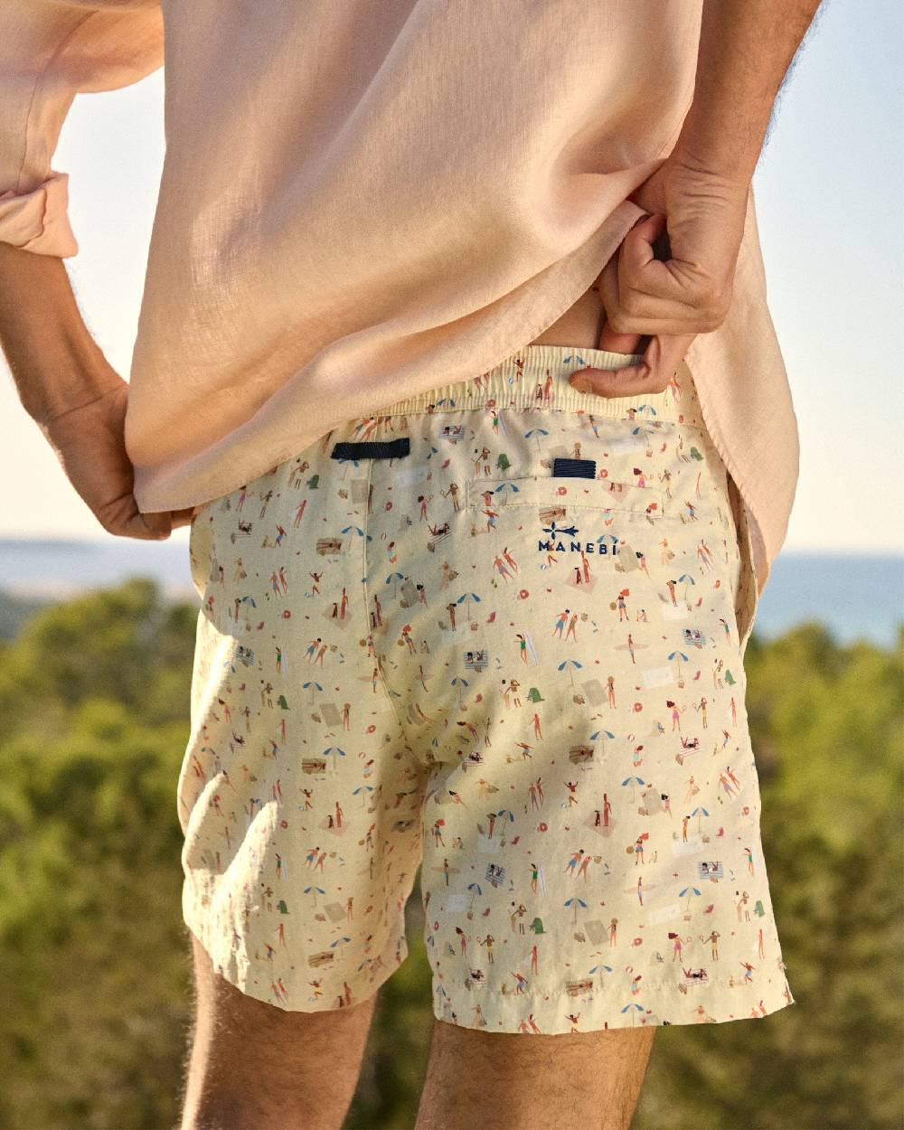 Manebí Printed Swim Shorts - Kids At The Beach