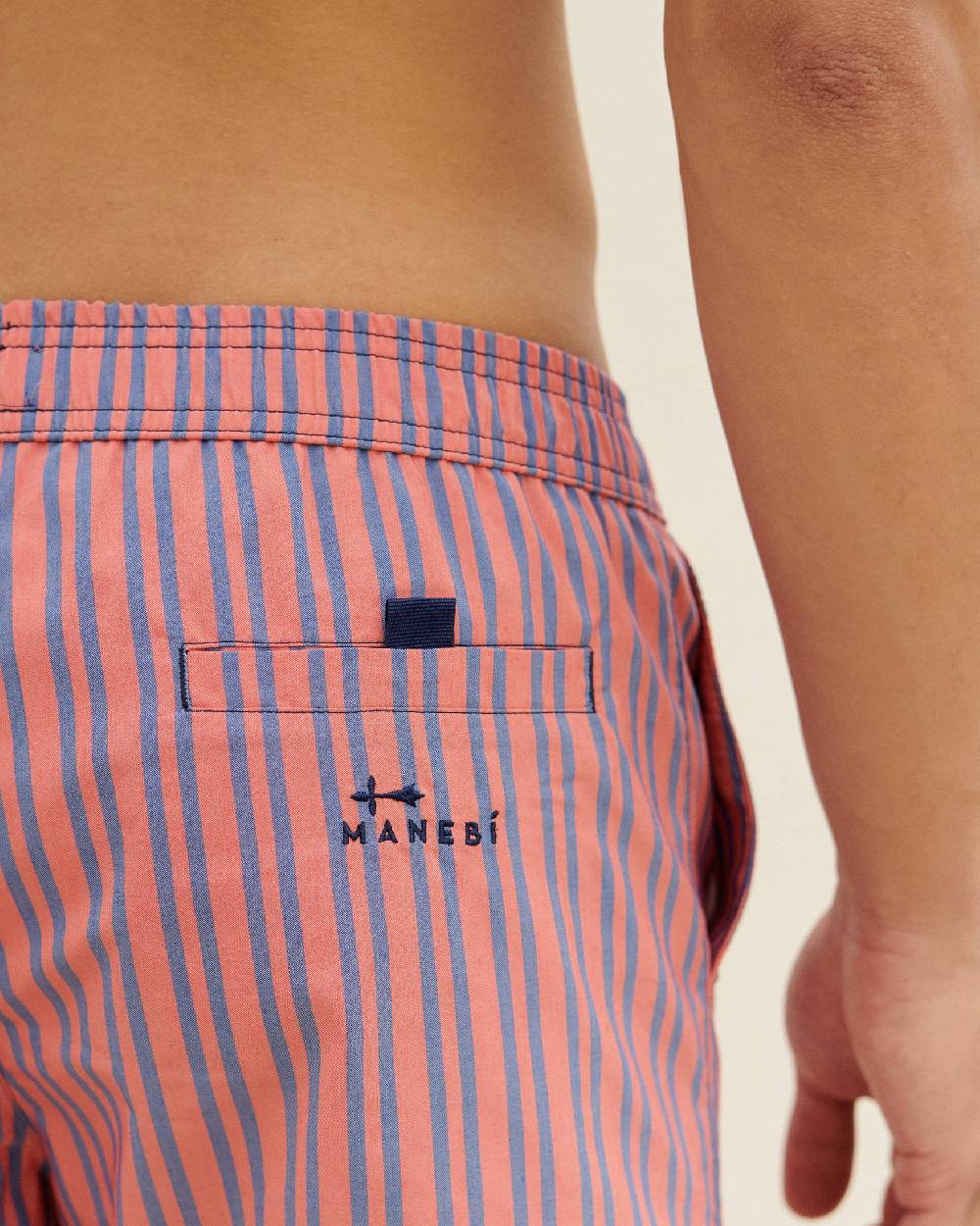 Manebí Printed Swim Shorts - Red And Navy Blue