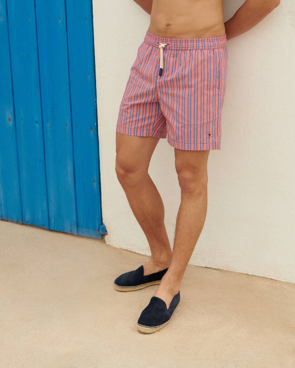 Manebí Printed Swim Shorts - Red And Navy Blue